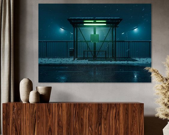 Voorbeeld van het werk in een kamer