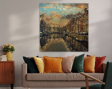 Gracht in Amsterdam von Nop Briex