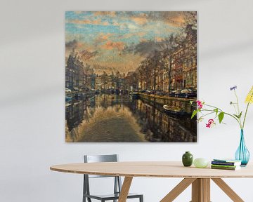 Canal in Amsterdam by Nop Briex