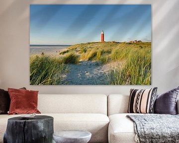 The Texel lighthouse on a sunny spring evening