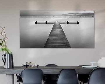Schwarz-Weiß-Fotografie des Zuidlaardermeers von Henk Meijer Photography