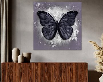 Zwarte vlinder van Bianca Wisseloo
