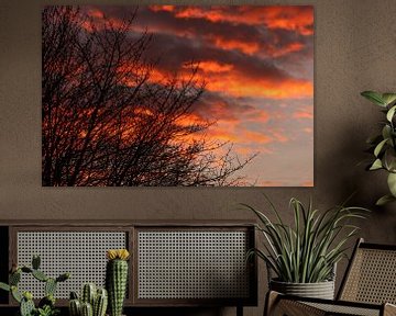 Adembenemend kleurrijke zonsondergang van Jolanda de Jong-Jansen