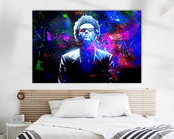 The Weeknd Modern Abstract Portret van Art By Dominic