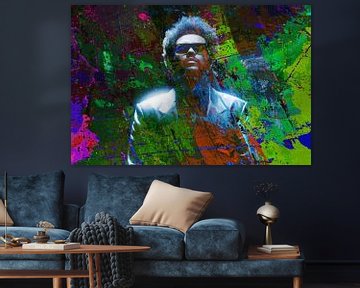 The Weeknd Modern Abstract Portret van Art By Dominic