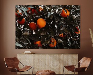 Stimmungsvolle botanische Wand mit Orangen von Studio Seeker