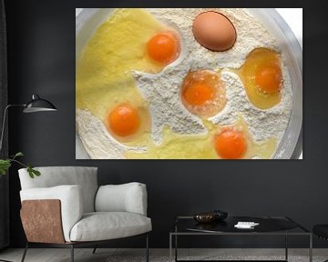 Eggs in flour by Ulrike Leone