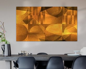 Geometrie von Kupfer und Gold. Kreise, Dreiecke und Linien. von Dina Dankers