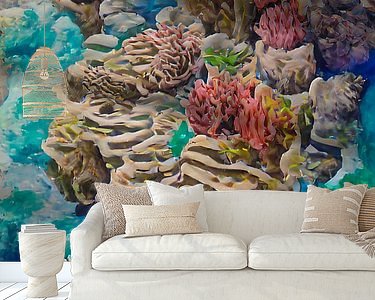 Voorbeeld van het werk in een kamer