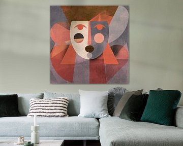 Abstract portrait of a woman. Modern geometric art. by Dina Dankers