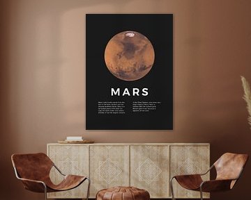 Mars - Moderne Astronomie Print van MDRN HOME
