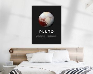 Pluto - Typografischer Astronomiedruck