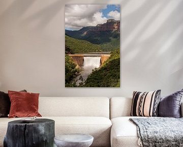 de Swadini-dam bij de Blyde-rivier met de Drakensbergen als achtergrond van ChrisWillemsen