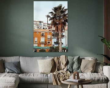 Kleurrijk Spaans huis met palmboom van Studio Seeker