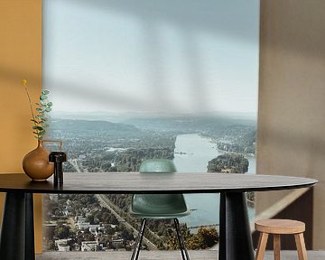 Uitzicht over rivier de Rijn in Königswinter | Reisfotografie | Duitsland, Europa van Sanne Dost