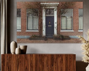 Blauwe voordeur in Haarlem | Fine art foto print | Nederland, Europa van Sanne Dost