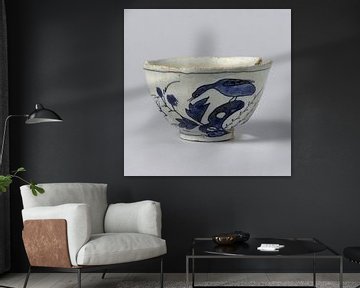 15th century 'Delft blue' earthenware cup [part 1 of diptych] by Affect Fotografie