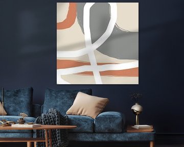 Modern  abstract art - Lines and shapes 1 by Dina Dankers