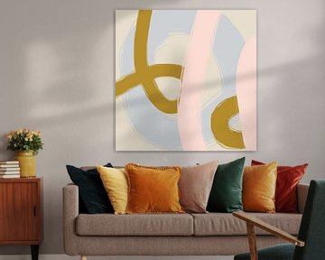 Moderne abstracte kunst - Lijnen en vormen 5 van Dina Dankers