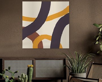 Modern  abstract art - Lines and shapes 10 by Dina Dankers