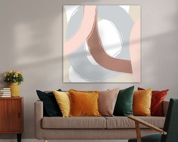 Moderne abstracte kunst - Lijnen en vormen 12 van Dina Dankers