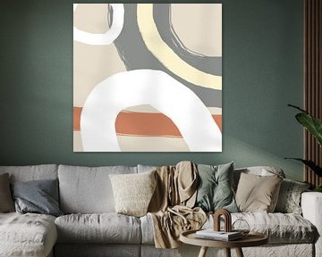Modern  abstract art - Lines and shapes 16 by Dina Dankers