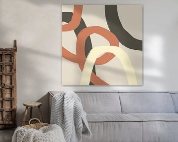 Modern  abstract art - Lines and shapes 18 by Dina Dankers