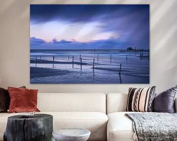 Beach at blue hour