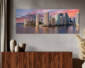 Miami Skyline bij zonsopgang