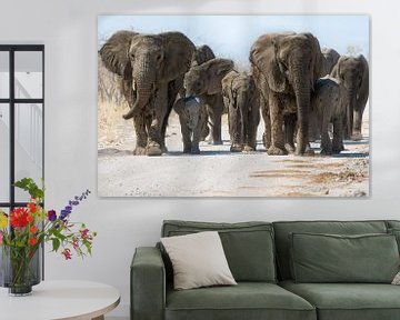 Elefanten auf der Straße von Jacco van Son