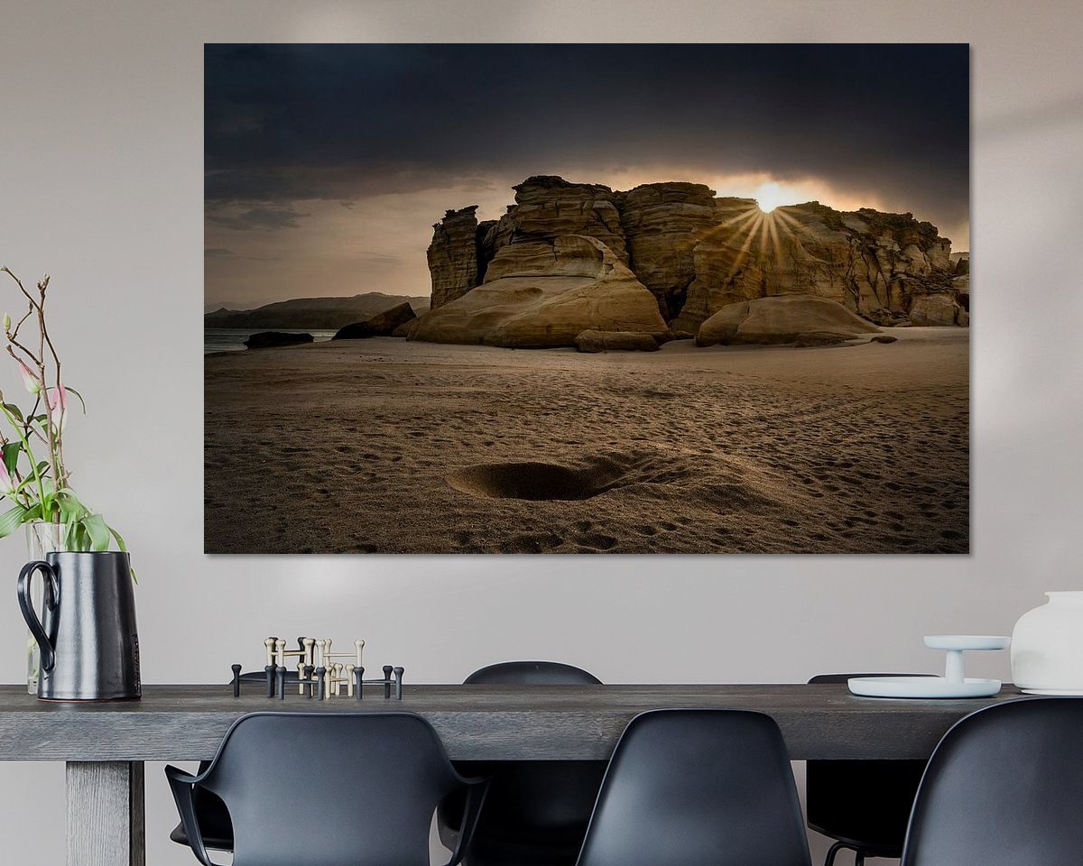 Voorbeeld van het werk in een kamer