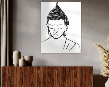 Buddha getekend van Marcel Derweduwen