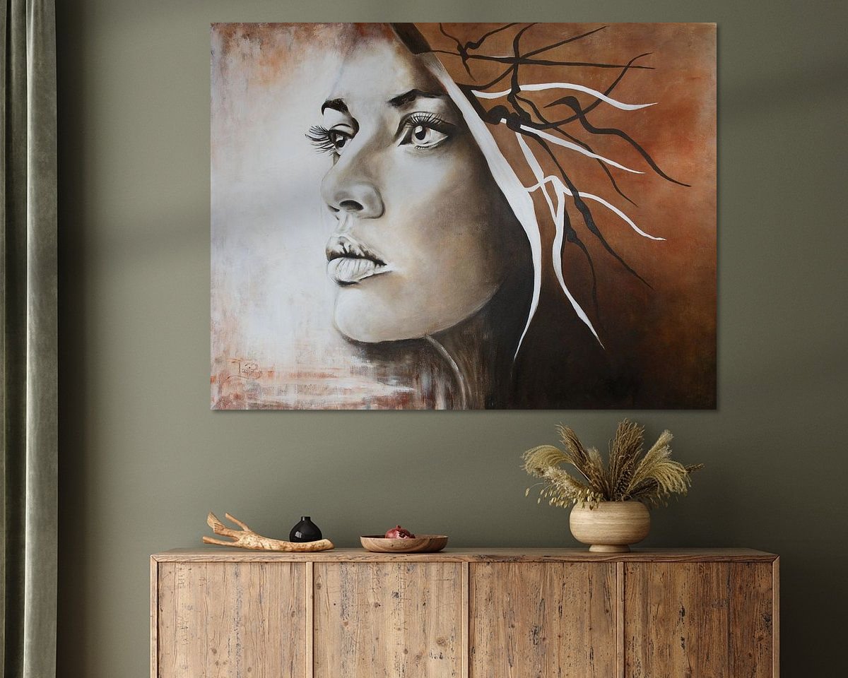 Voorbeeld van het werk in een kamer
