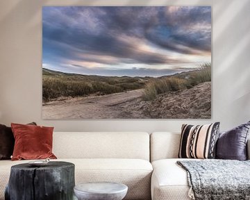 prachtige bewolking boven duinlandschap van Davadero Foto