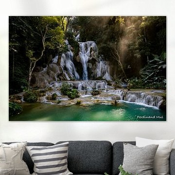 Scenic waterfall, Laos.