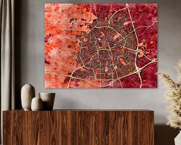 Map of Apeldoorn with the style 'Amber Autumn' by Maporia