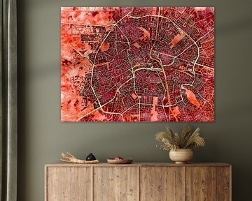 Kaart van Apeldoorn centrum in de stijl 'Amber Autumn' van Maporia