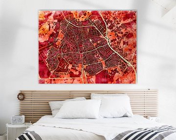 Kaart van Bussum in de stijl 'Amber Autumn' van Maporia