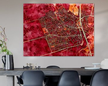 Kaart van IJsselstein in de stijl 'Amber Autumn' van Maporia