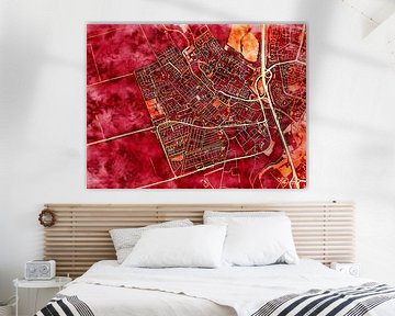 Carte de IJsselstein avec le style 'Amber Autumn' sur Maporia