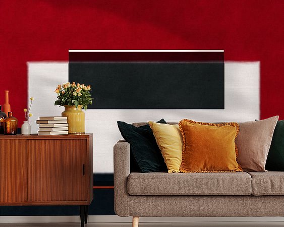 Voorbeeld van het werk in een kamer