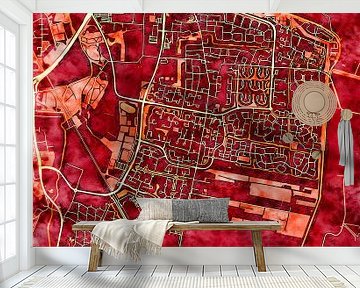 Kaart van Leusden in de stijl 'Amber Autumn' van Maporia