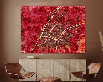 Kaart van Roosendaal in de stijl 'Amber Autumn' van Maporia