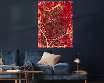 Kaart van Rosmalen in de stijl 'Amber Autumn' van Maporia