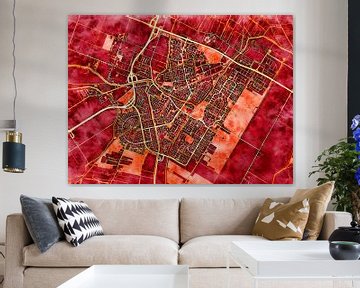 Kaart van Purmerend in de stijl 'Amber Autumn' van Maporia