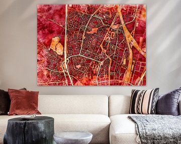 Kaart van Nieuwegein in de stijl 'Amber Autumn' van Maporia