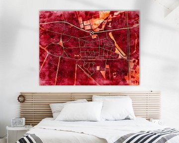 Kaart van Tynaarlo in de stijl 'Amber Autumn'