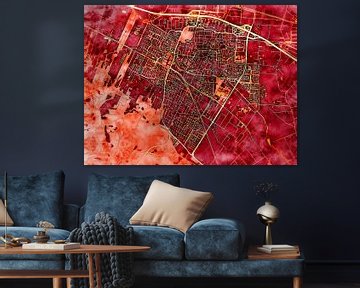 Karte von Veenendaal im stil 'Amber Autumn' von Maporia