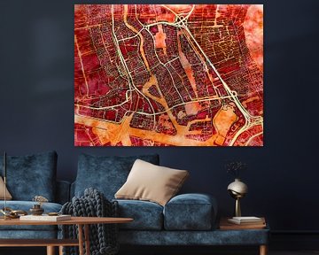 Kaart van Zaandam in de stijl 'Amber Autumn' van Maporia