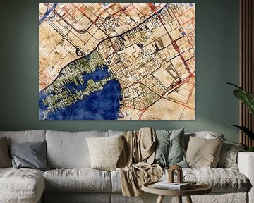 Kaart van Aalsmeer in de stijl 'Serene Summer' van Maporia